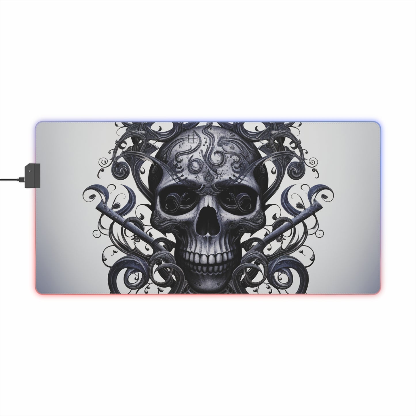 LED Gaming Mouse Pad Skull Treble Clef 1