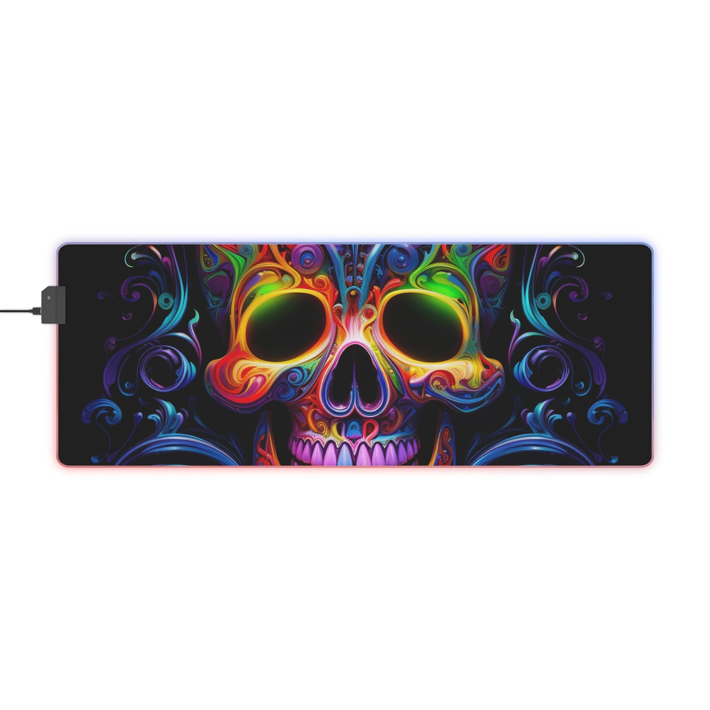 LED Gaming Mouse Pad Macro Skull Color 2