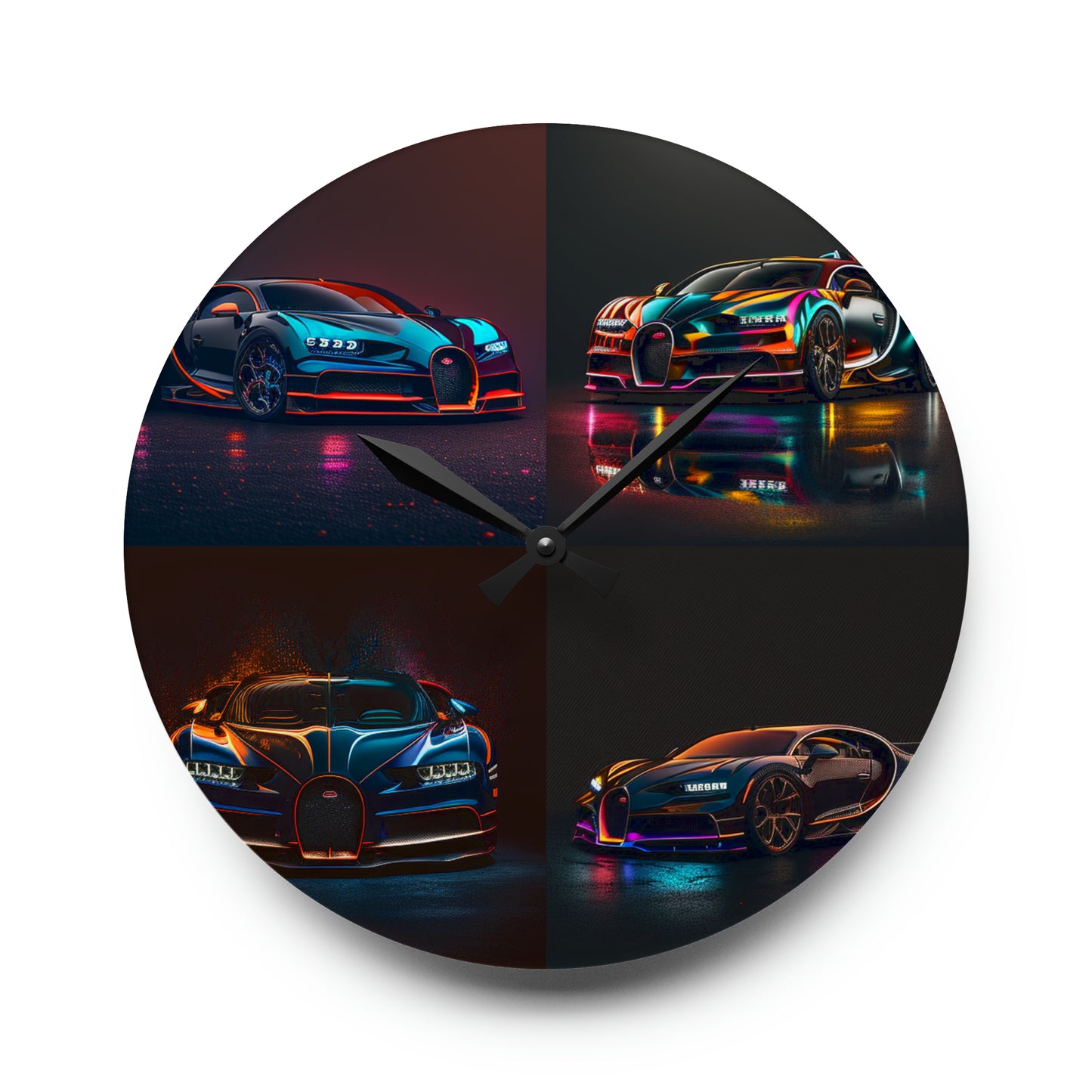 Acrylic Wall Clock Bugatti Chiron Super 5