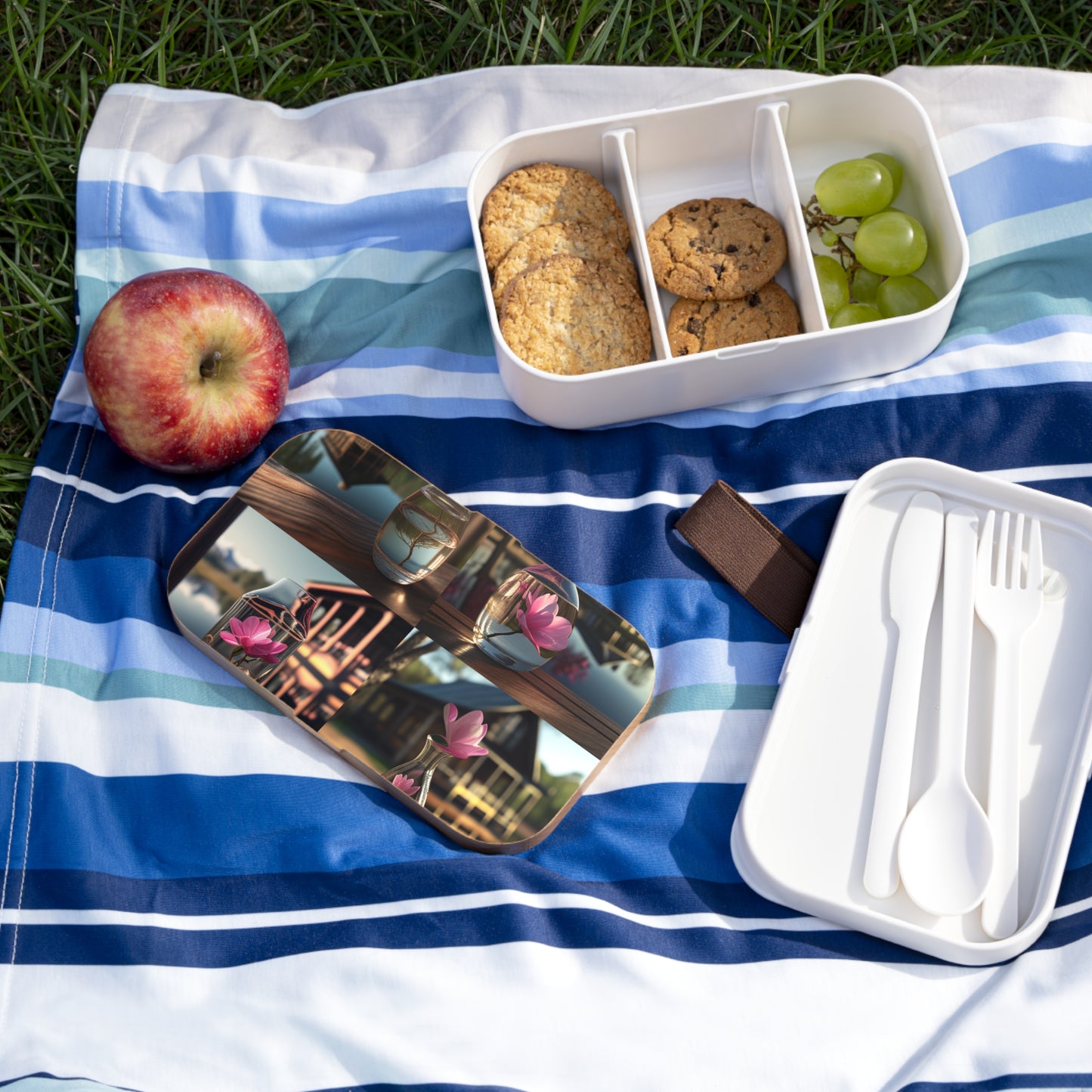 Bento Lunch Box Magnolia in a Glass vase 5