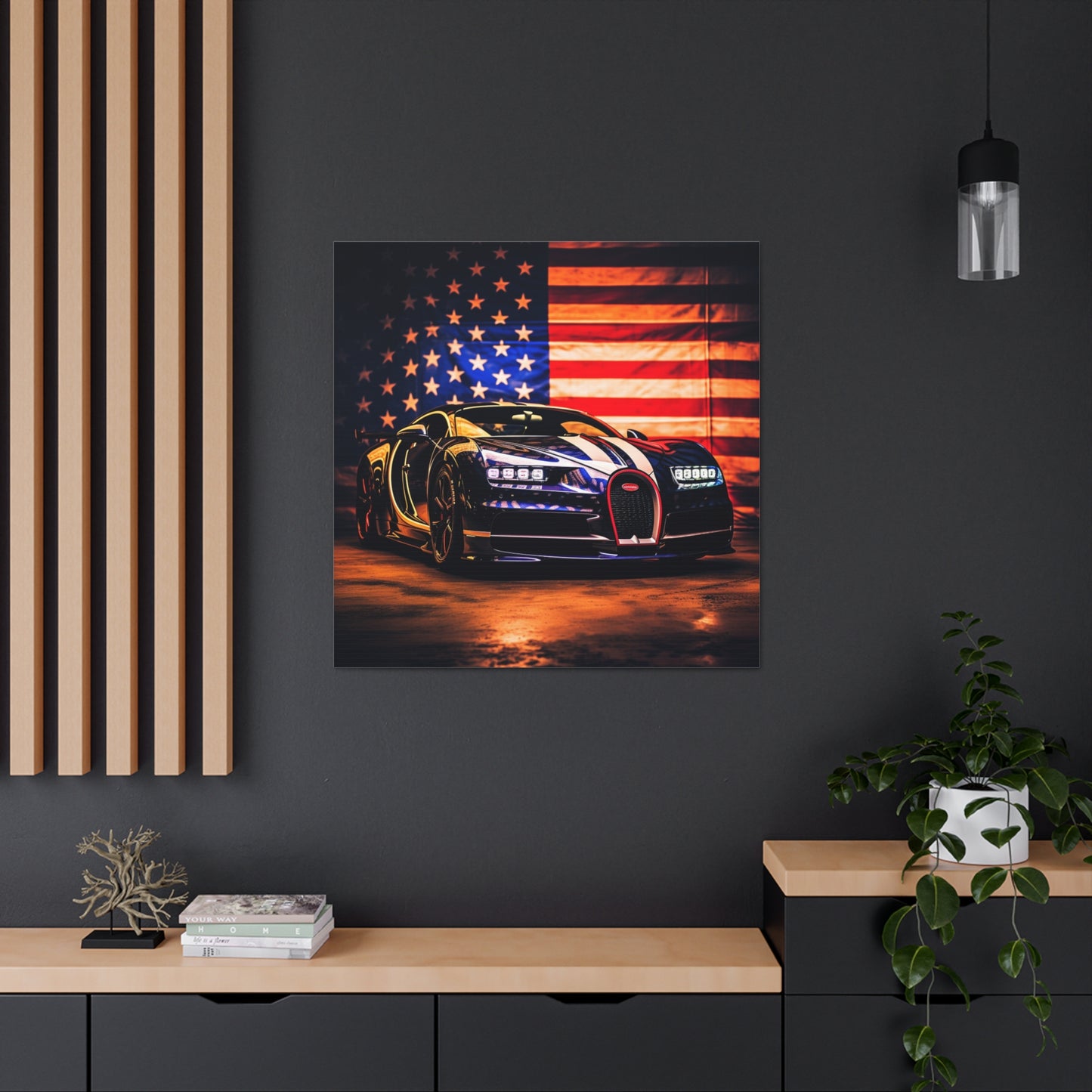 Canvas Gallery Wraps Macro Bugatti American Flag 4