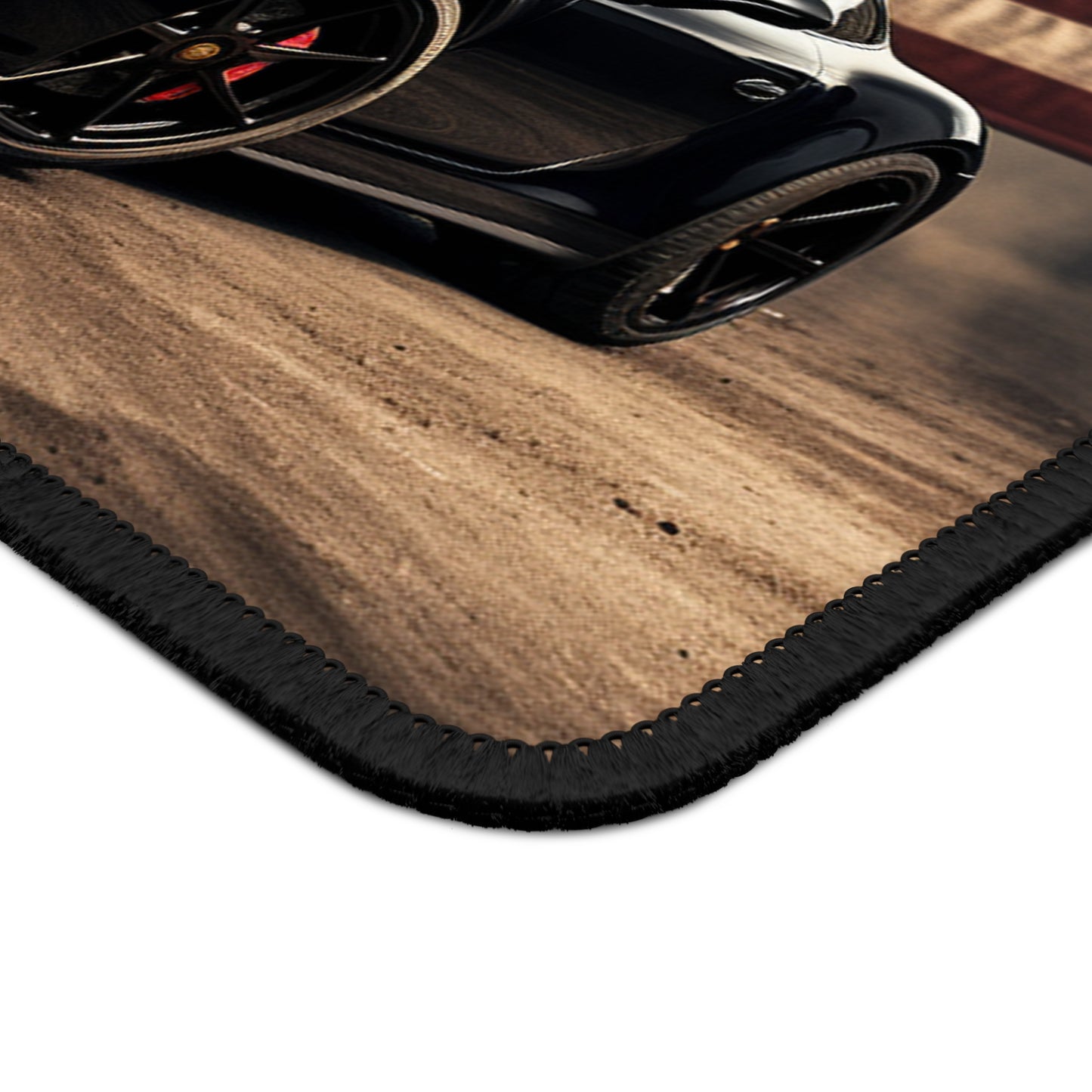 Gaming Mouse Pad  American Flag Background Porsche 4