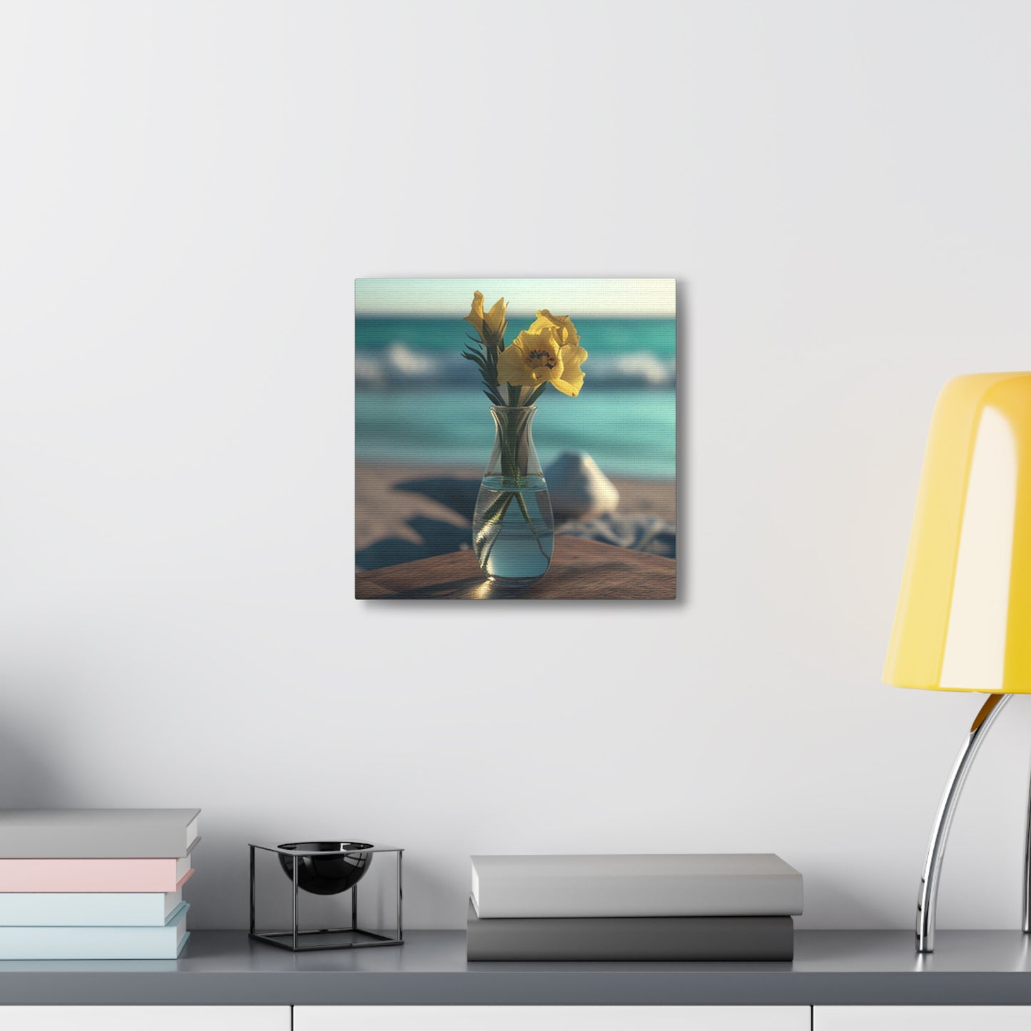 Canvas Gallery Wraps Yellow Gladiolus glass 4