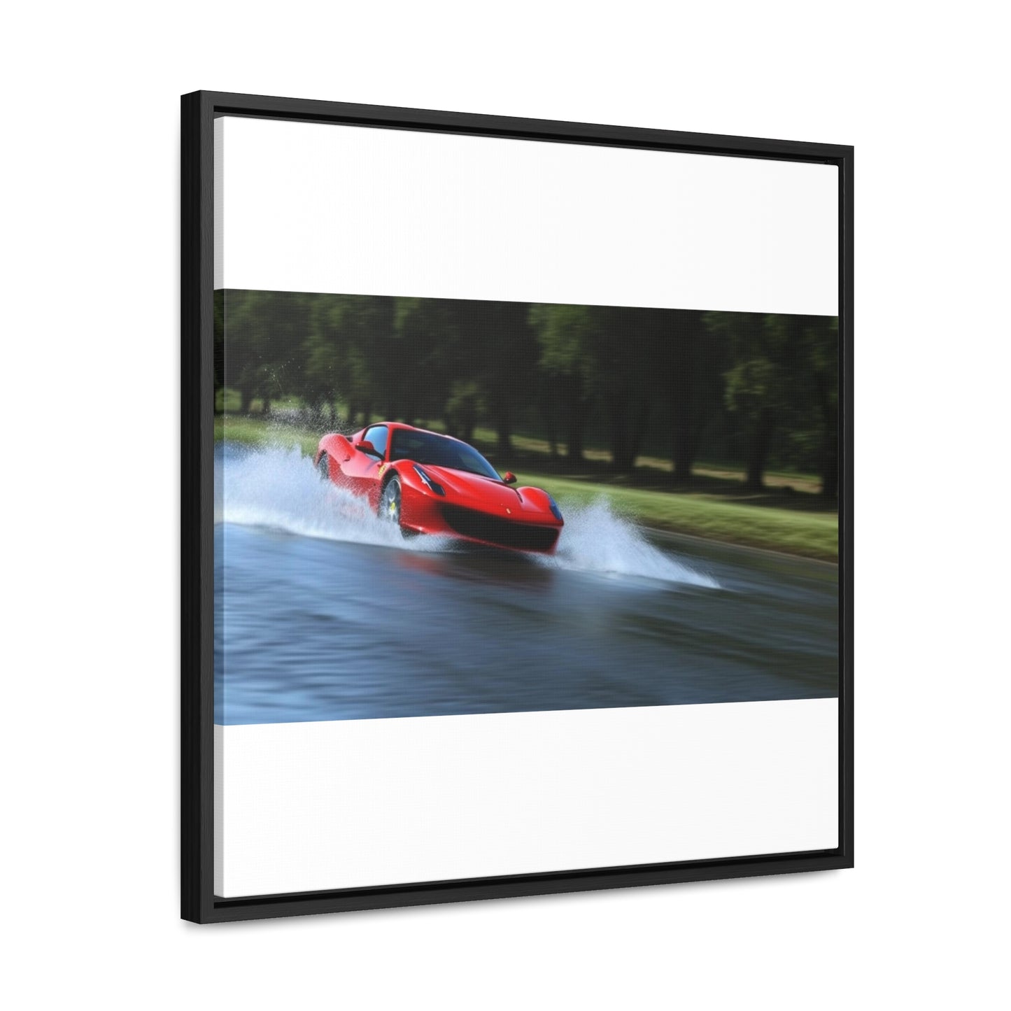 Gallery Canvas Wraps, Square Frame Water Ferrari Splash 3