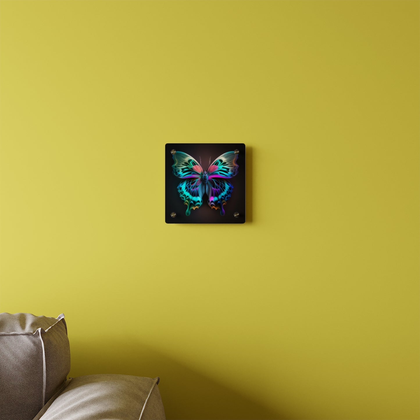 Acrylic Wall Art Panels Neon Butterfly Fusion 1