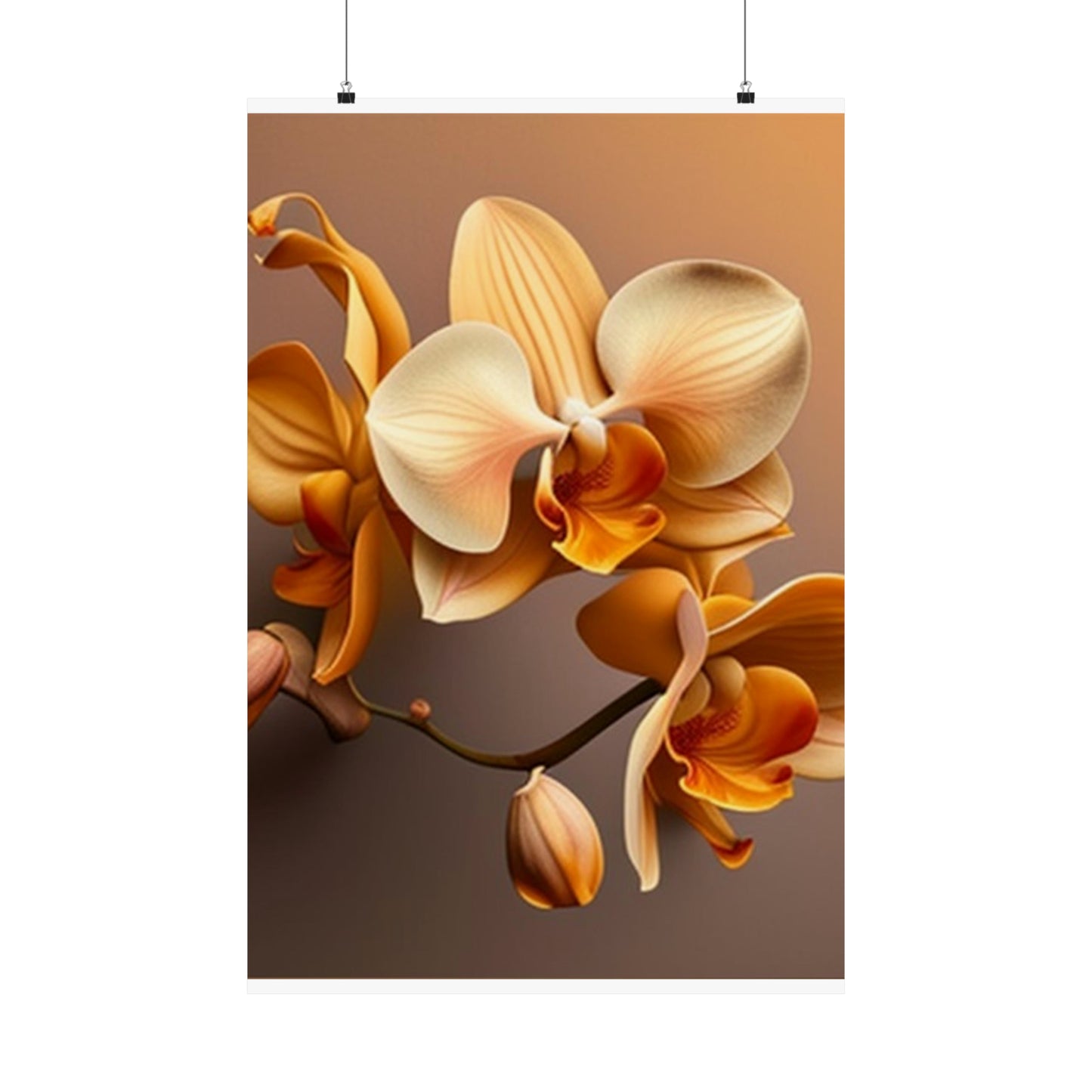 Premium Matte Vertical Posters orchid pedals 2