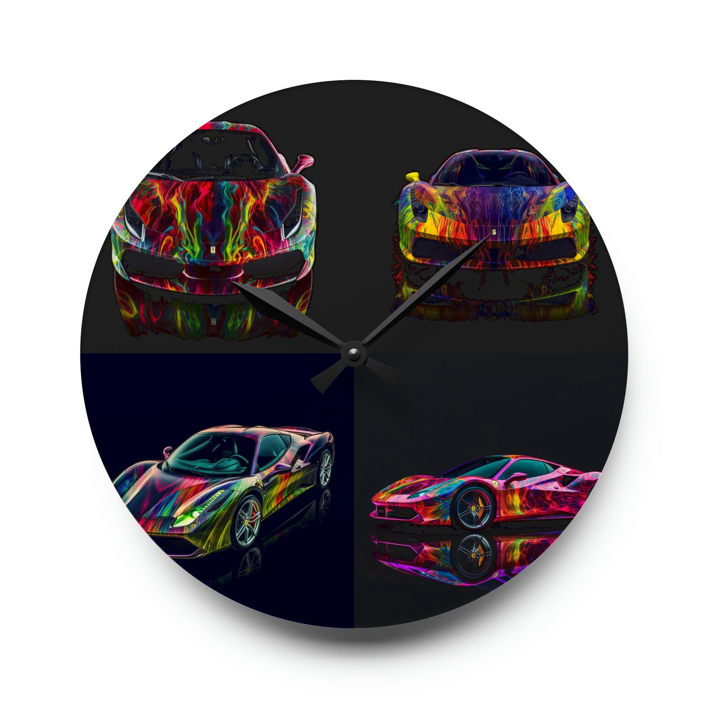 Acrylic Wall Clock Ferrari Color 5