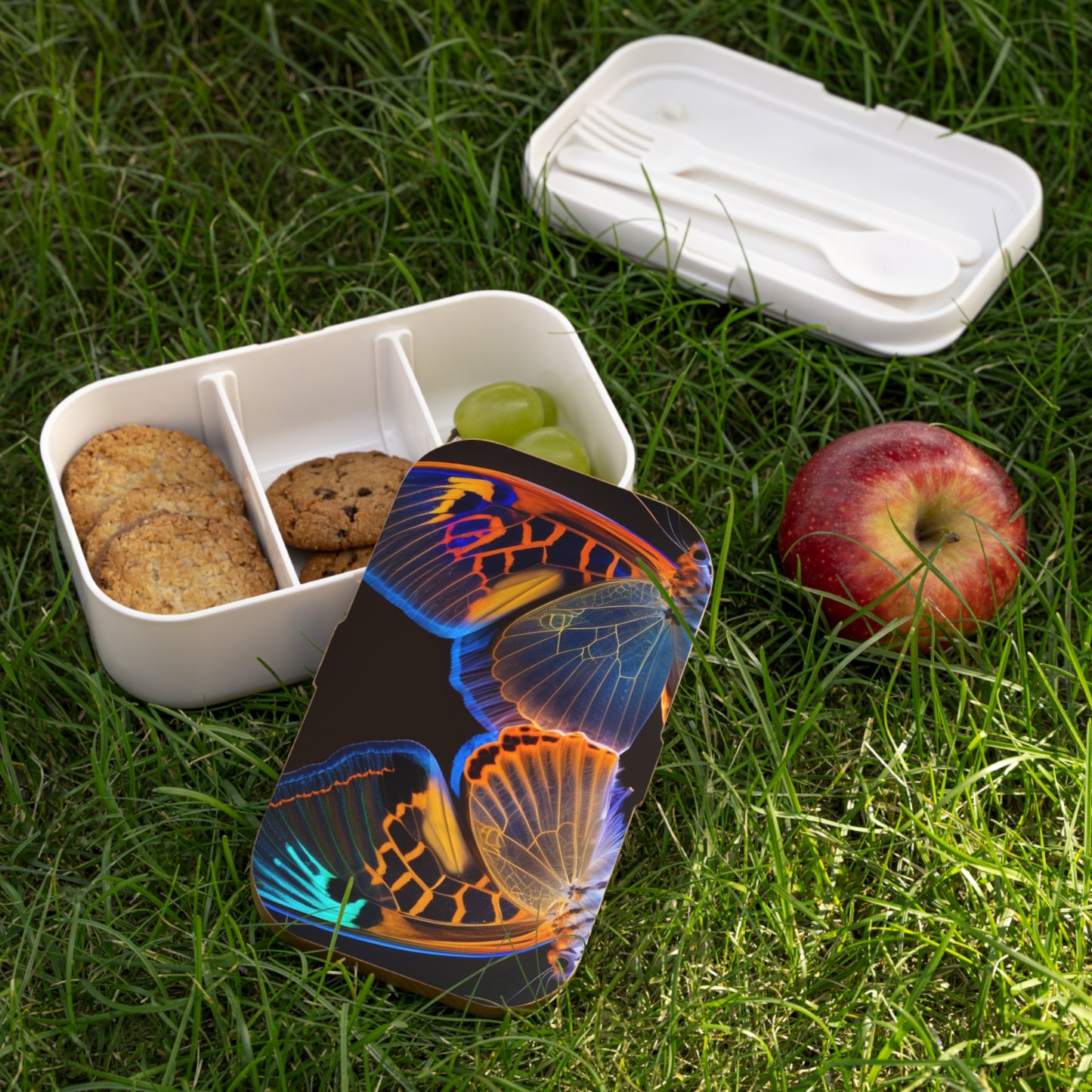 Bento Lunch Box Neon Glo Butterfly 2