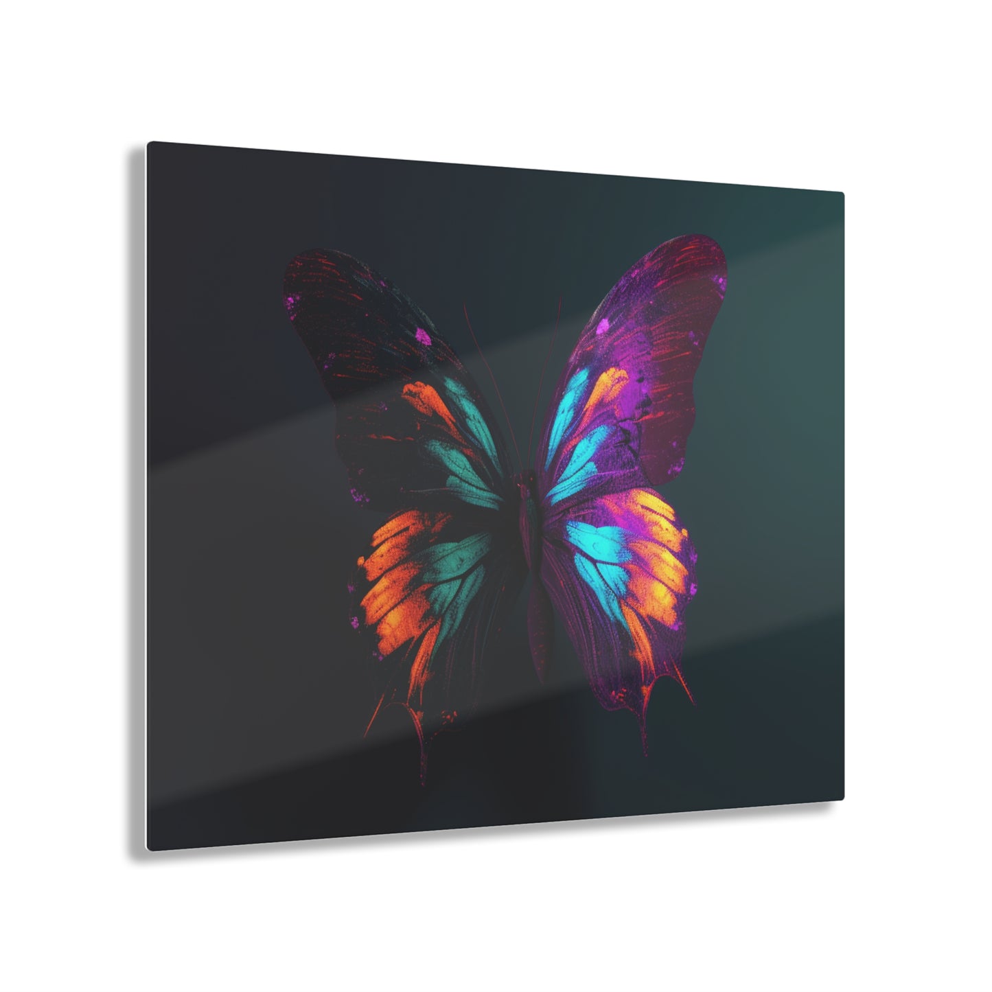 Acrylic Prints Hyper Colorful Butterfly Purple 2