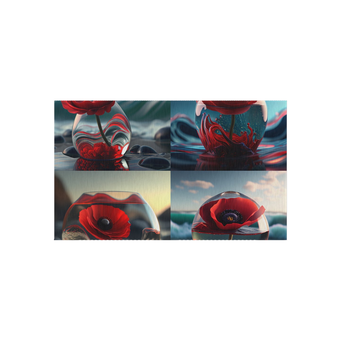 Outdoor Rug  Red Anemone in a Vase 5