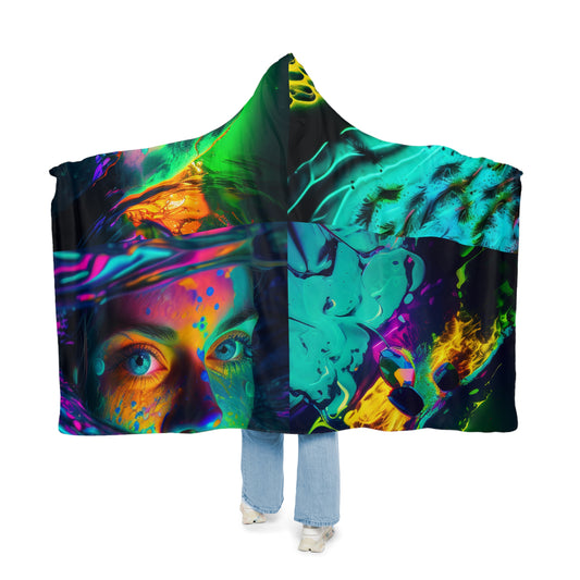 Snuggle Hooded Blanket Florescent Glow 5