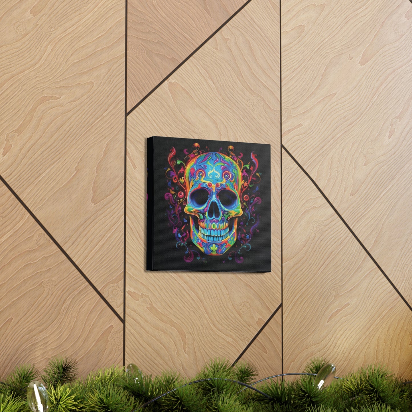 Canvas Gallery Wraps Macro Skull Color 4