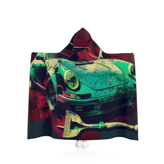 Hooded Blanket Porsche Abstract 4