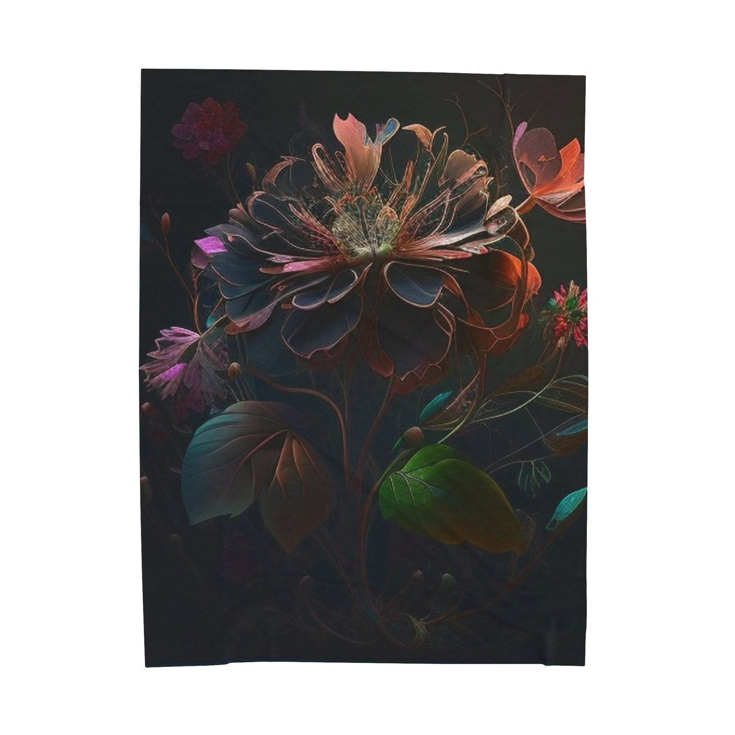 Velveteen Plush Blanket Flower Arangment 2