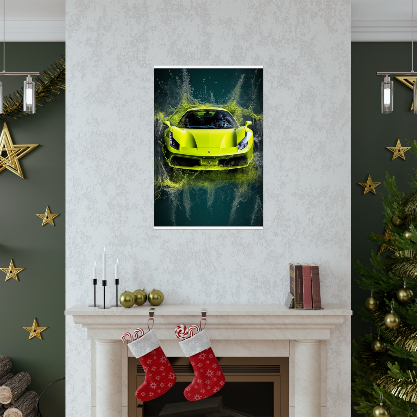 Premium Matte Vertical Posters Farrari Water 4