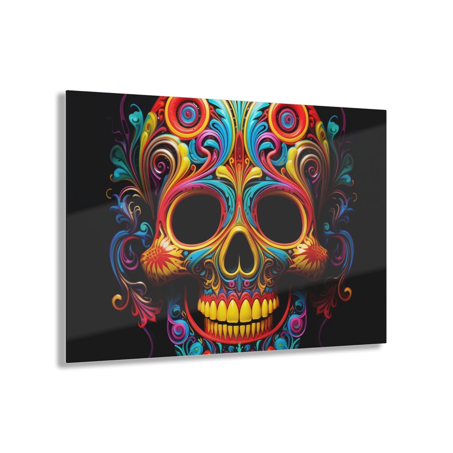 Acrylic Prints Macro Skull Color 1