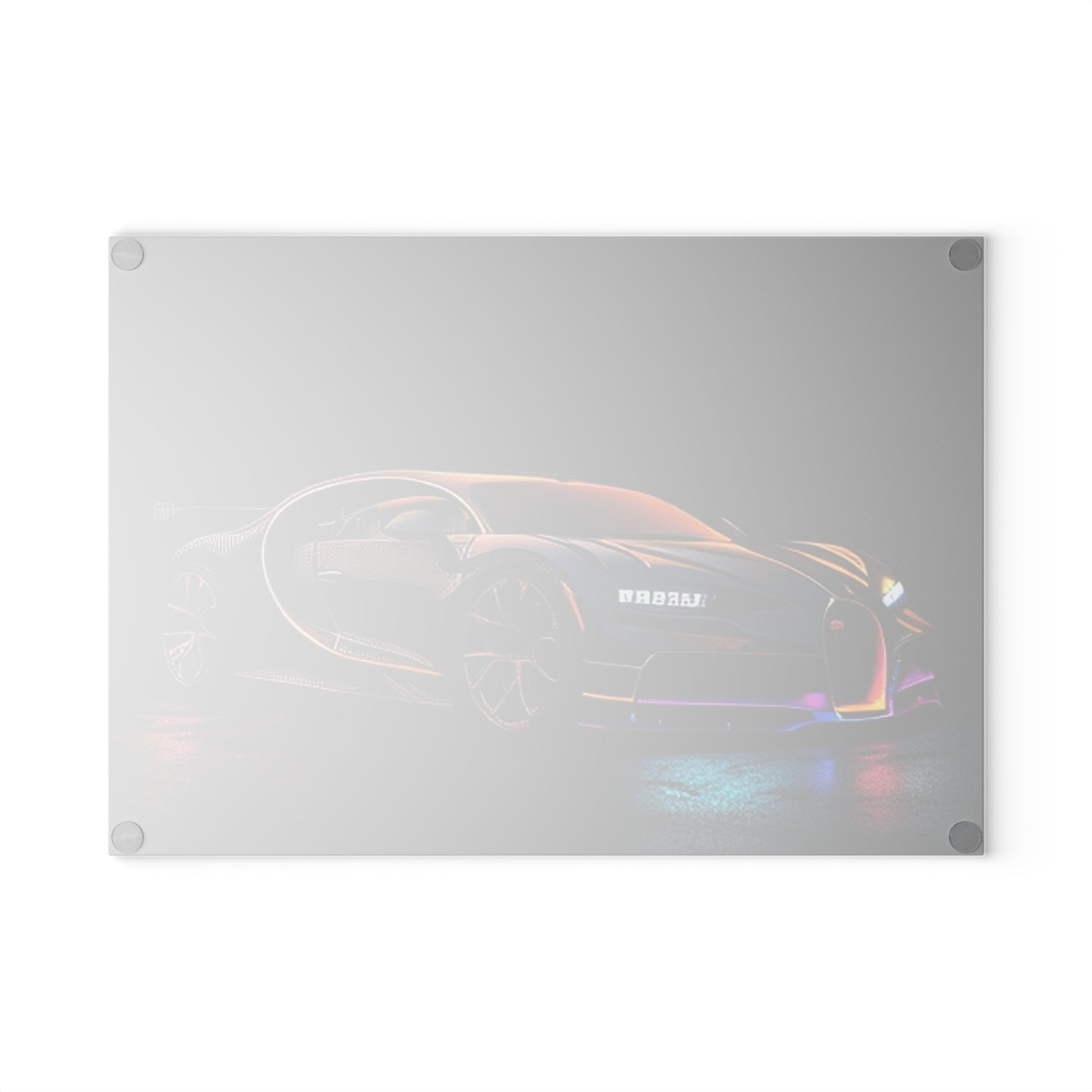 Glass Cutting Board Bugatti Chiron Super 4