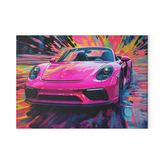 Glass Cutting Board Pink Porsche water fusion 2