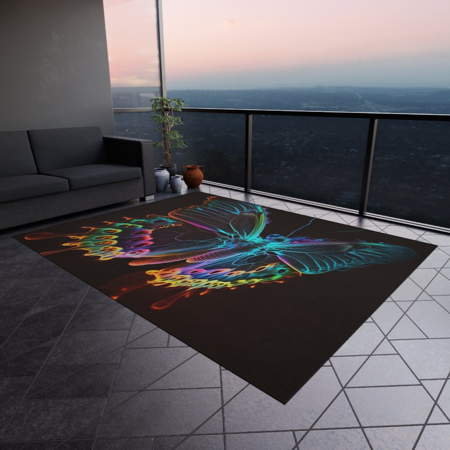 Outdoor Rug  Thermal Butterfly 2