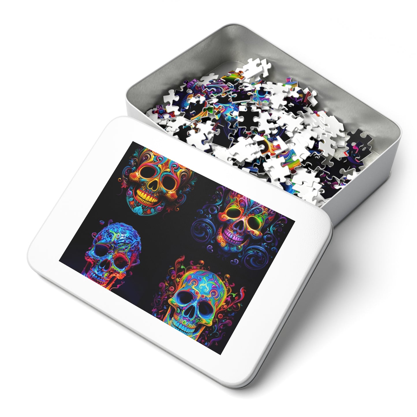 Jigsaw Puzzle (30, 110, 252, 500,1000-Piece) Macro Skull Color 5