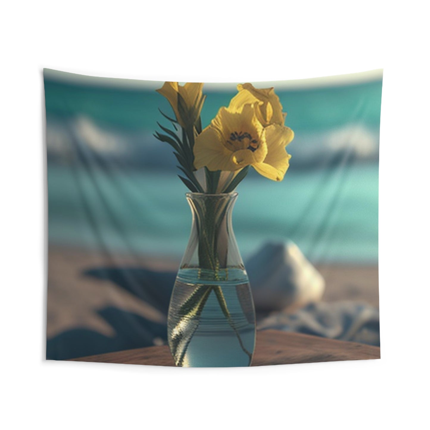 Indoor Wall Tapestries Yellow Gladiolus glass 4