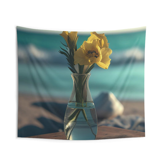 Indoor Wall Tapestries Yellow Gladiolus glass 4