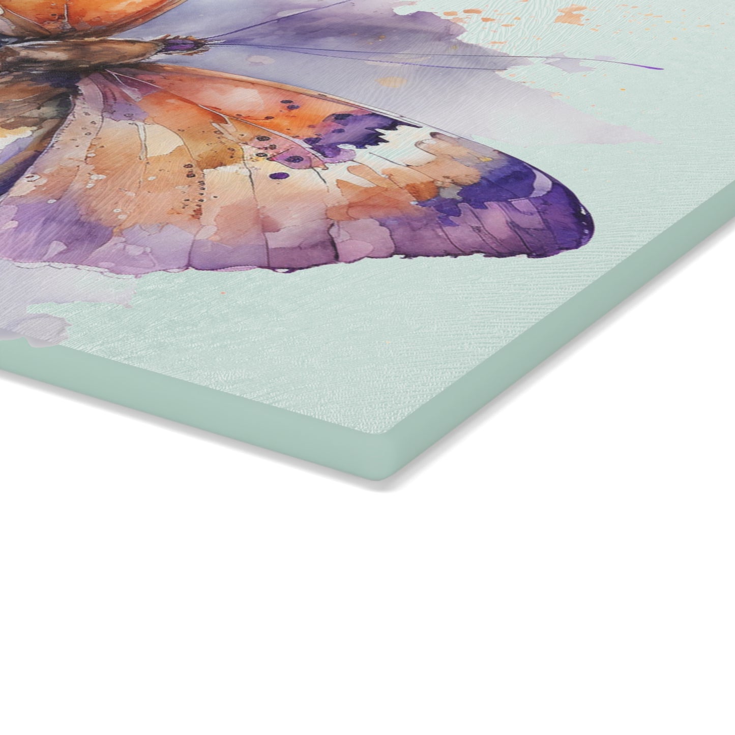 Glass Cutting Board MerlinRose Watercolor Butterfly 1