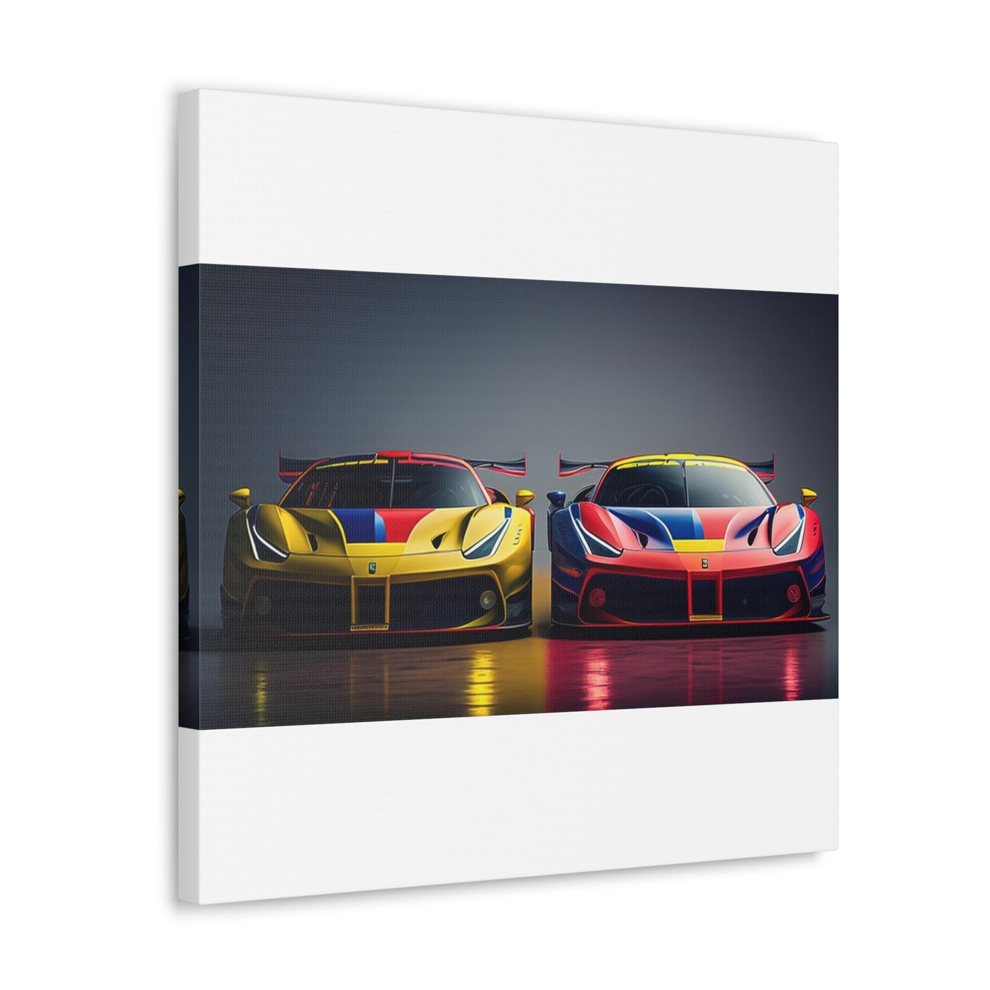 Canvas Gallery Wraps Ferrari Red Blue 1