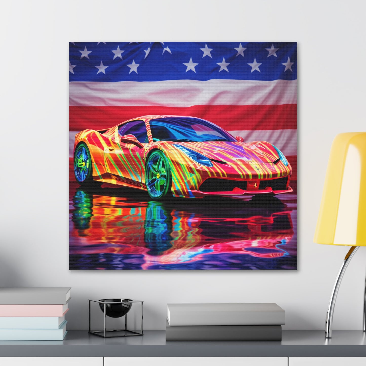 Canvas Gallery Wraps Hyper Colorfull Ferrari 4