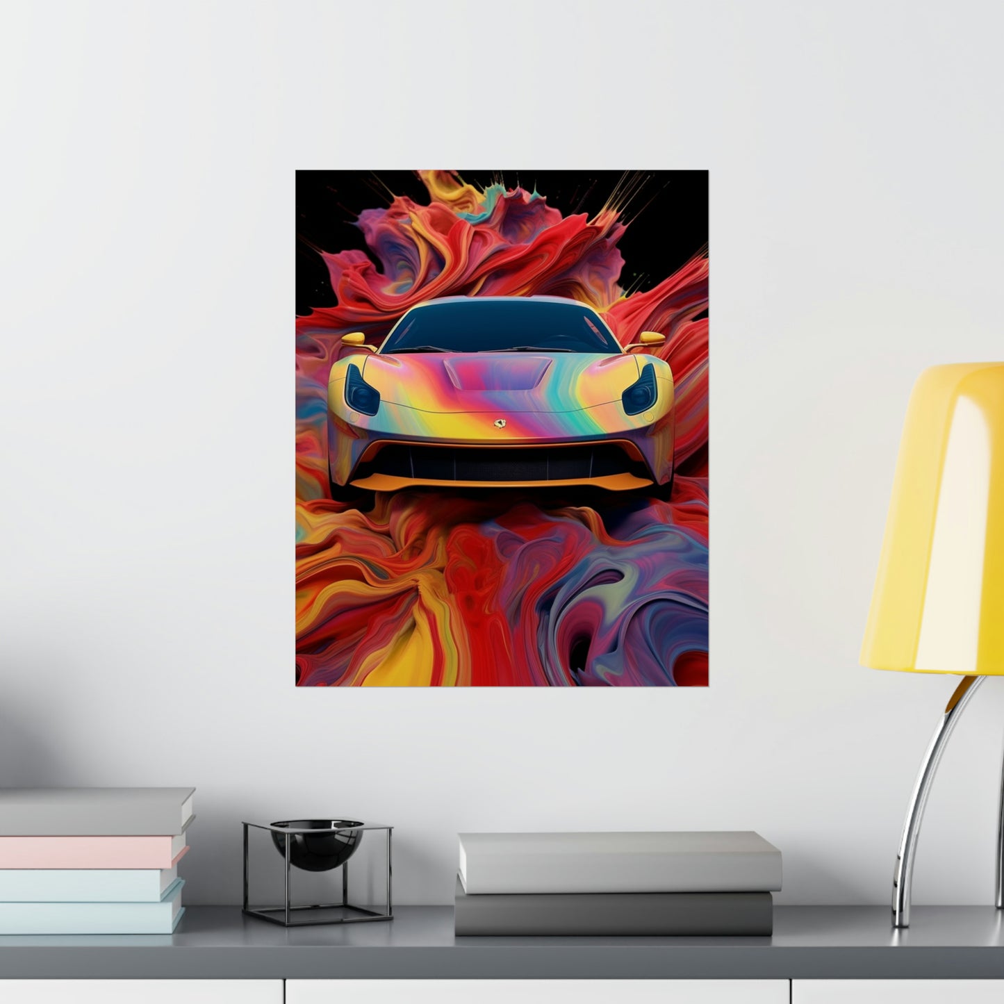 Premium Matte Vertical Posters Ferrari Water Fusion 1