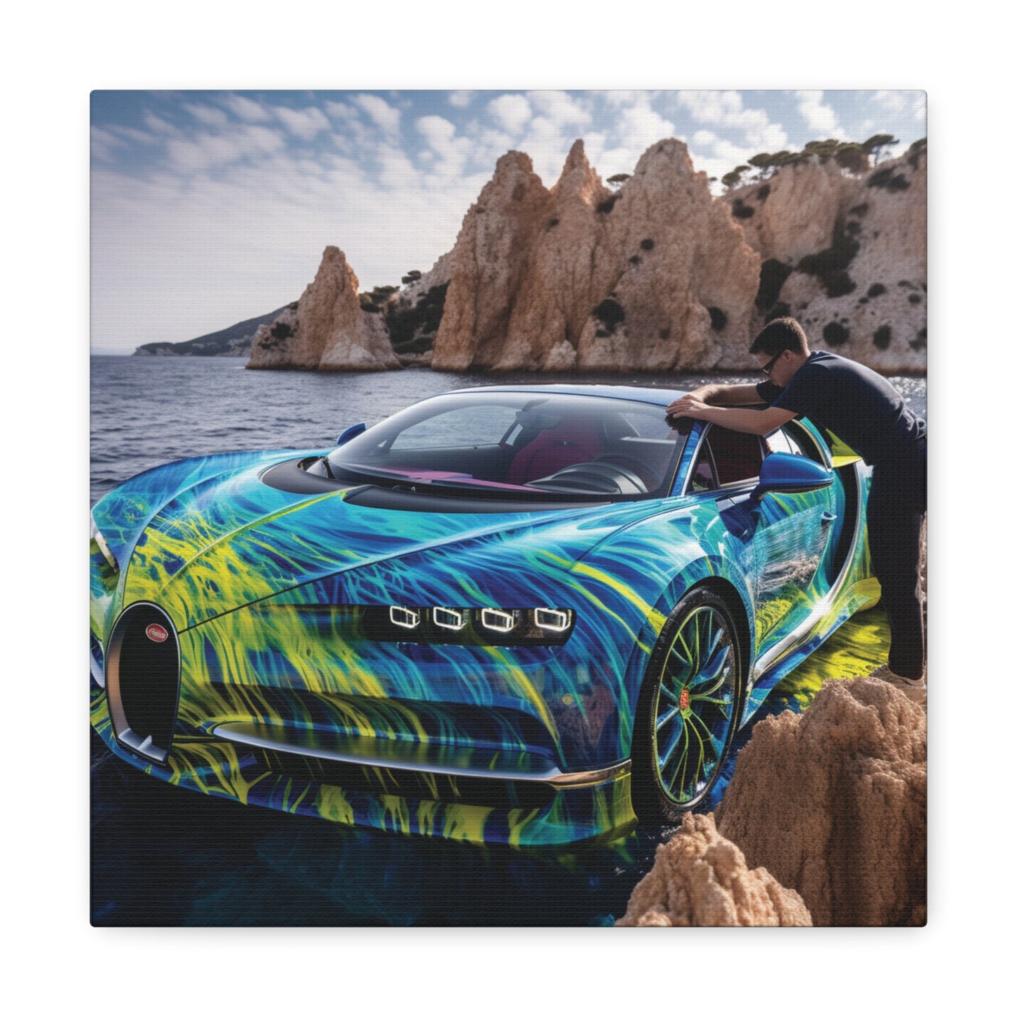 Canvas Gallery Wraps Bugatti Water 1