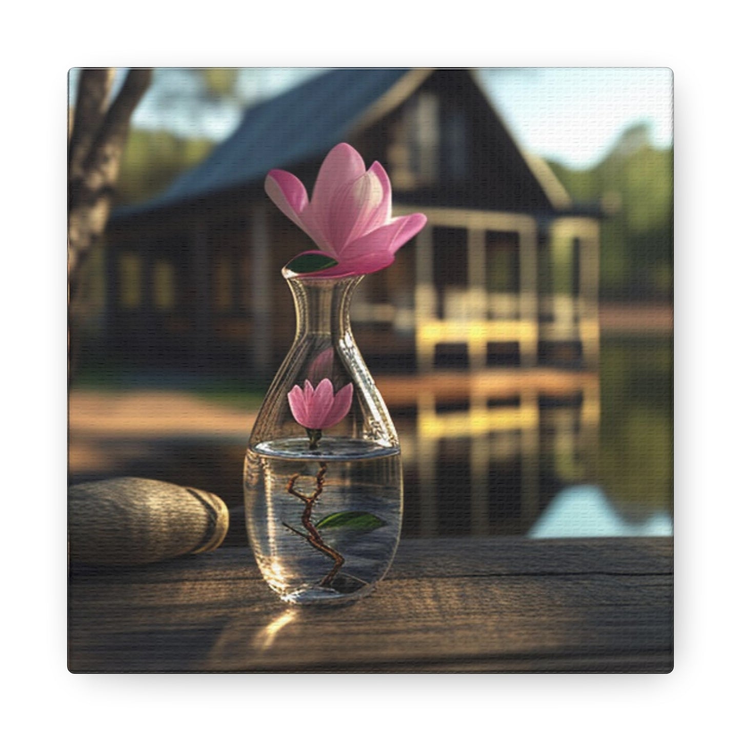Canvas Gallery Wraps Magnolia in a Glass vase 4