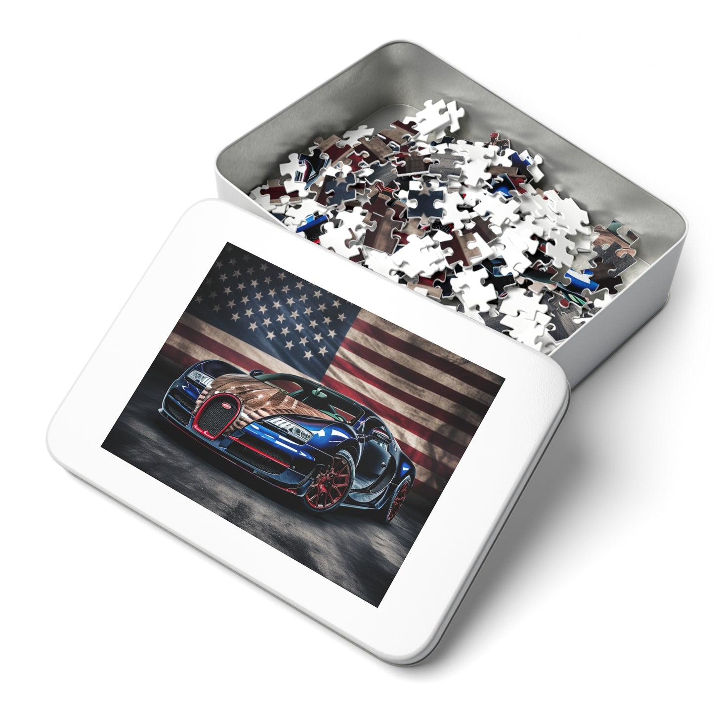 Jigsaw Puzzle (30, 110, 252, 500,1000-Piece) Bugatti American Flag 4
