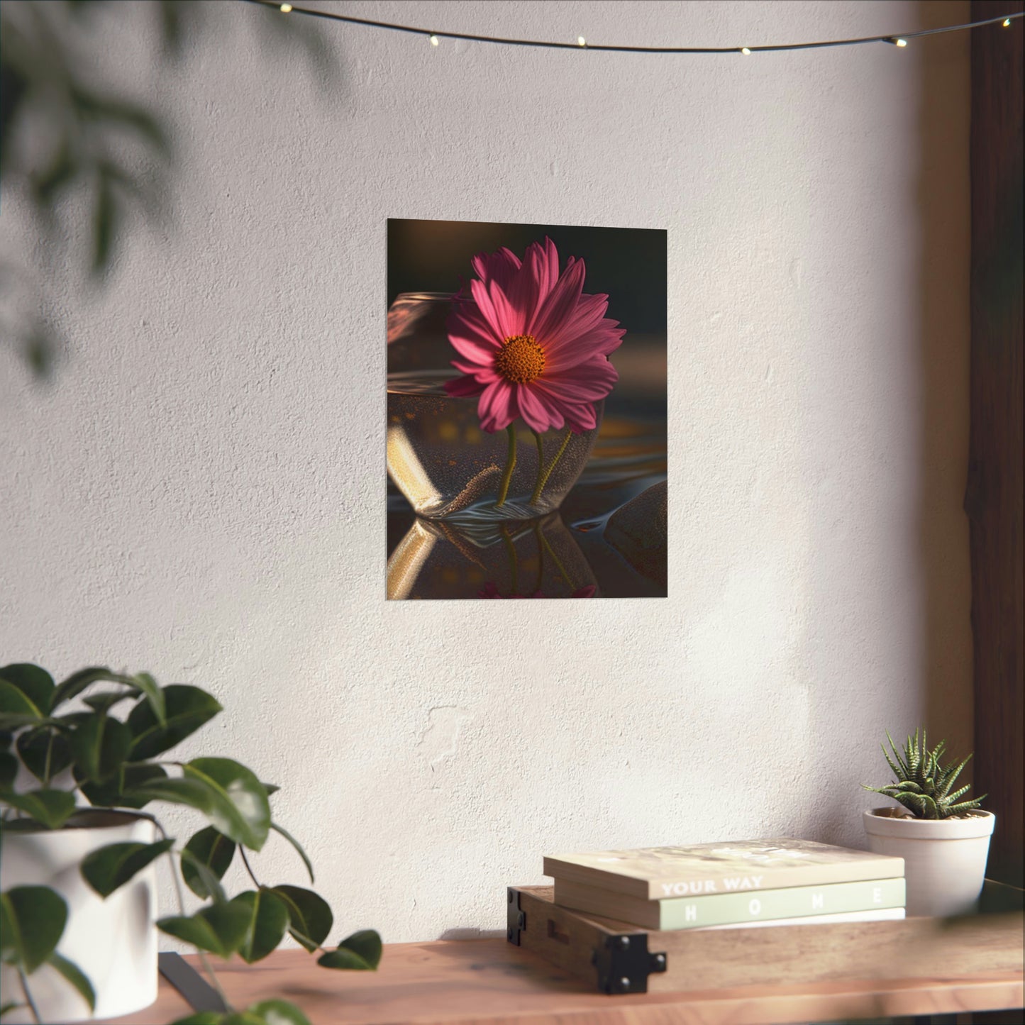 Premium Matte Vertical Posters Pink Daisy 4