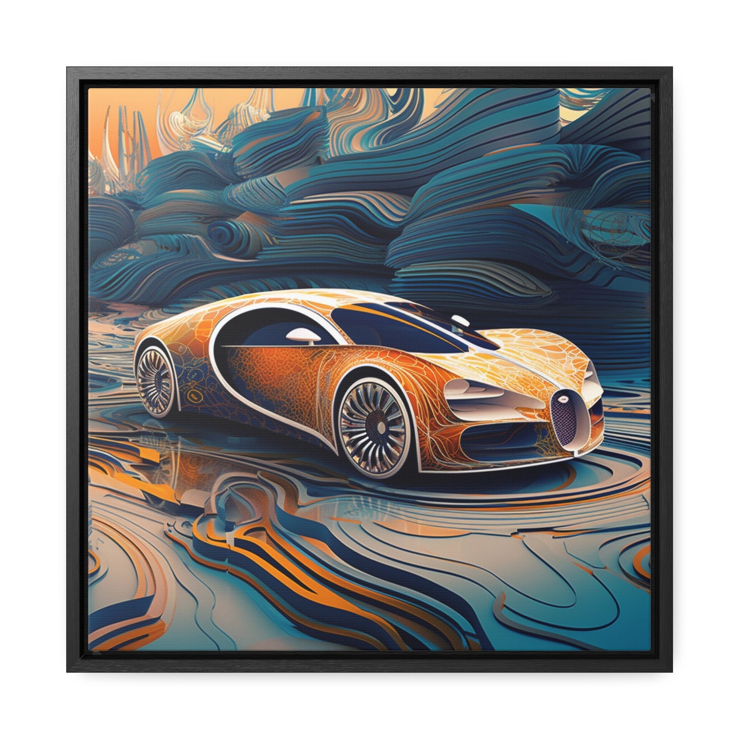 Gallery Canvas Wraps, Square Frame Bugatti Abstract Flair 1