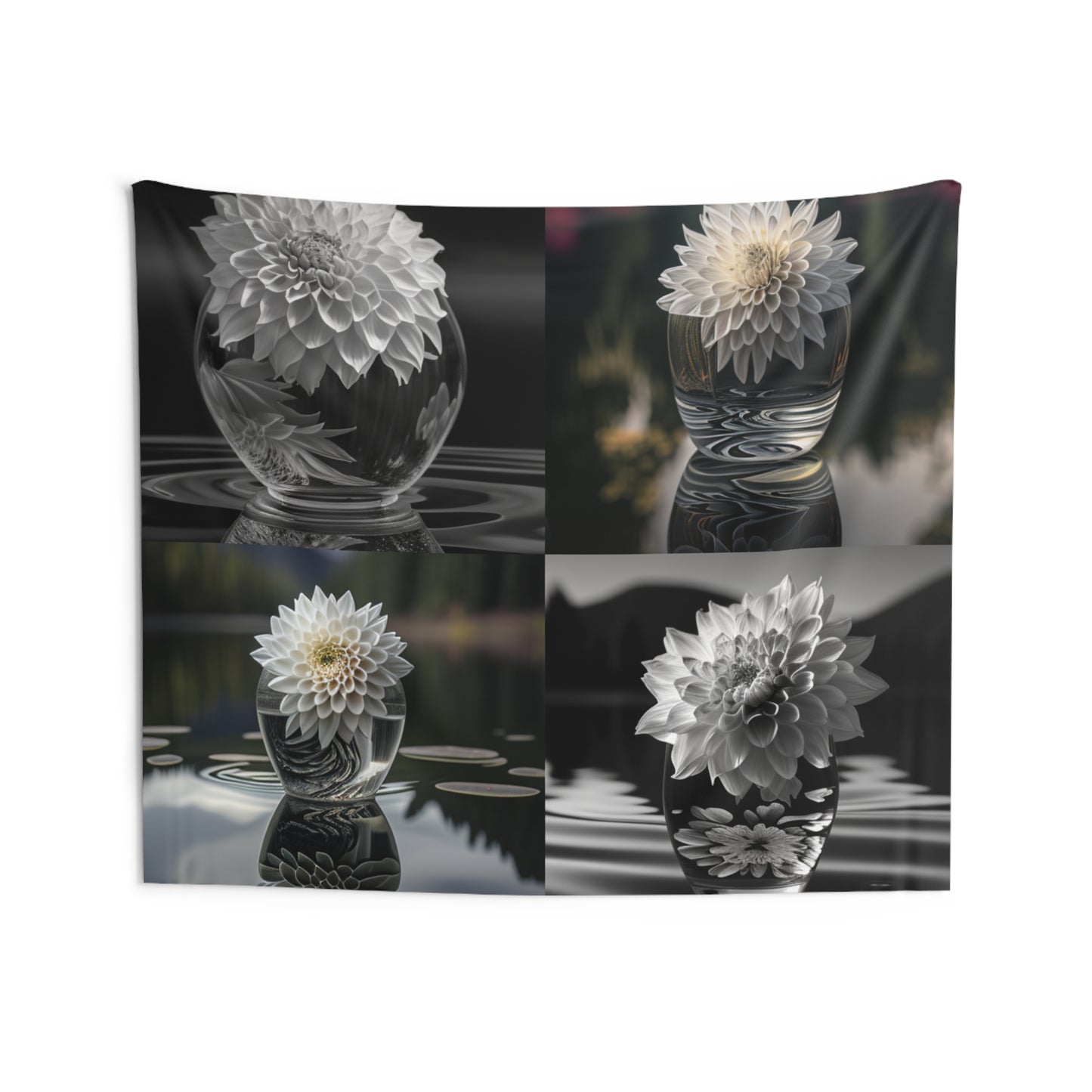Indoor Wall Tapestries White Dahlia 5