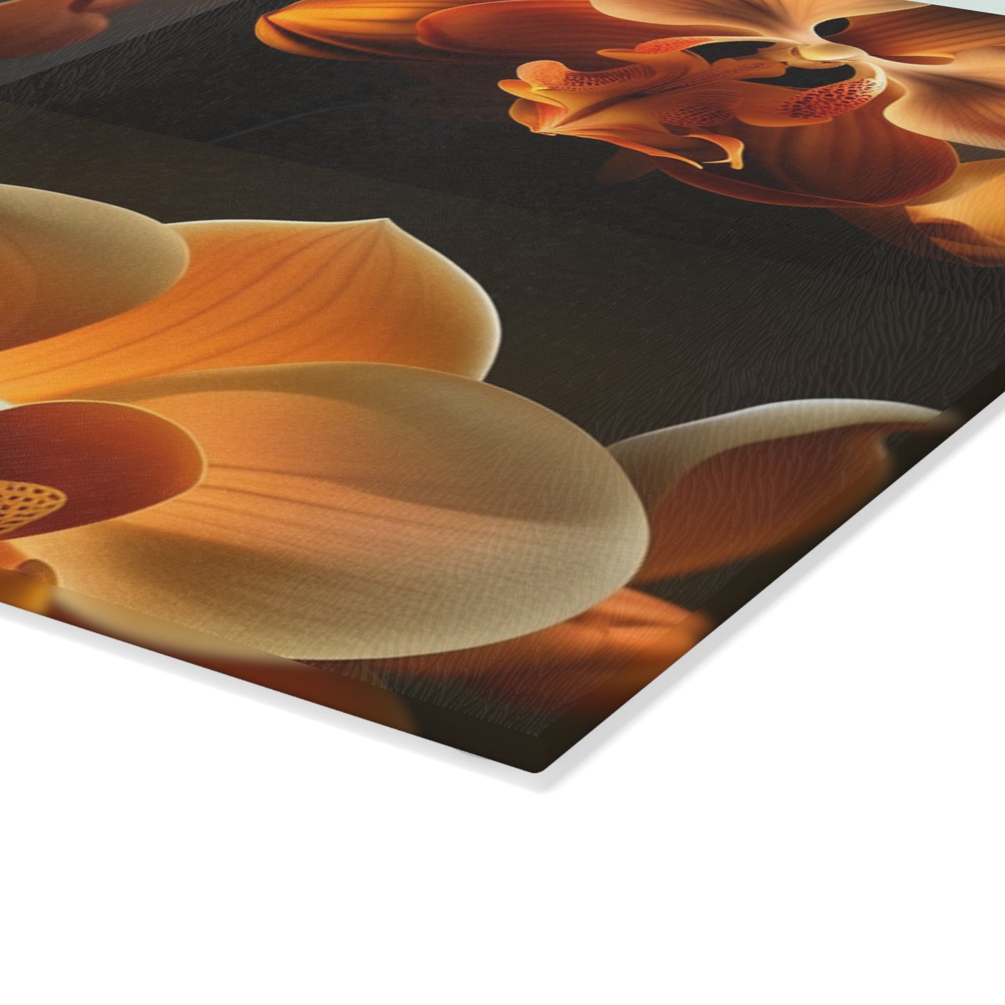 Glass Cutting Board Orange Orchid 5