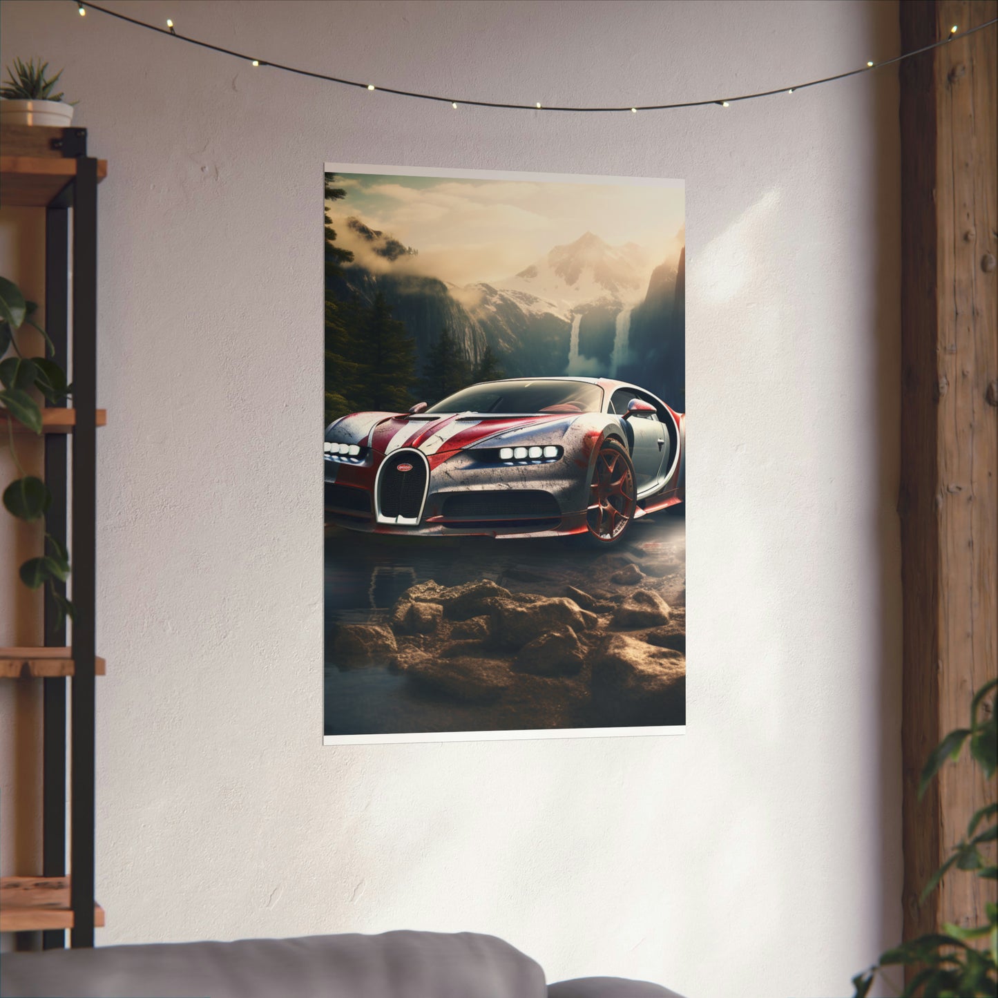 Premium Matte Vertical Posters Bugatti Waterfall 4