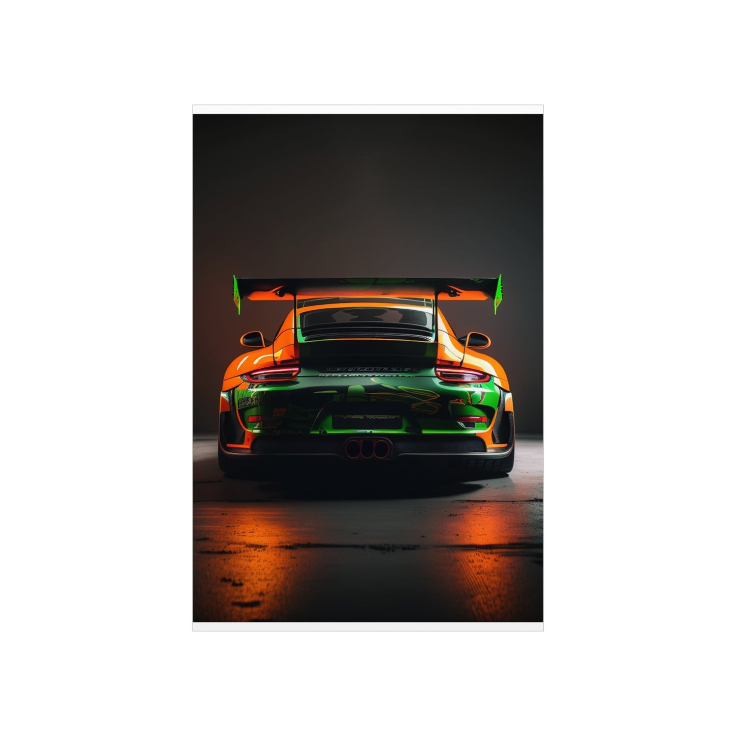 Premium Matte Vertical Posters Porsche Color 3