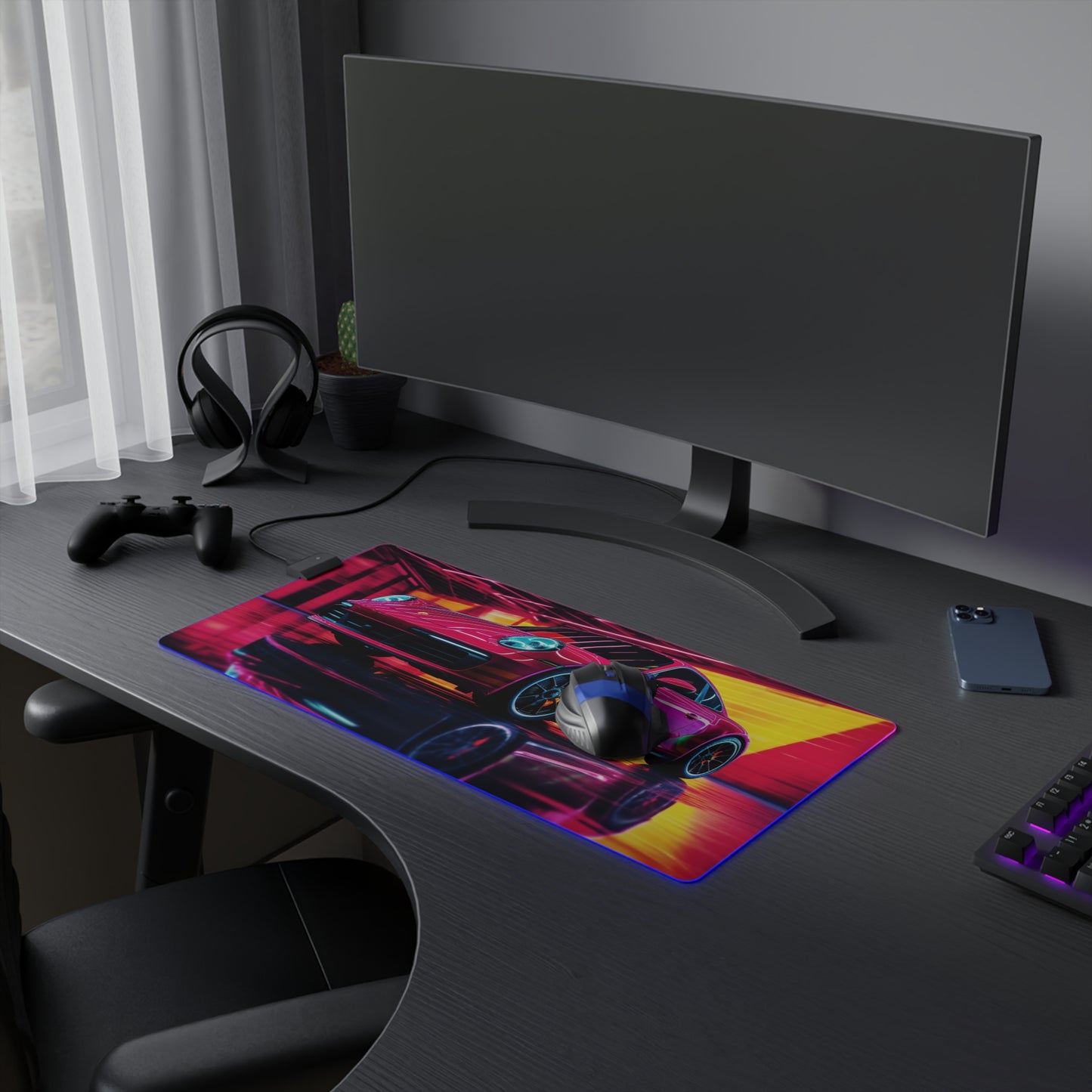 LED Gaming Mouse Pad Macro Porsche 3