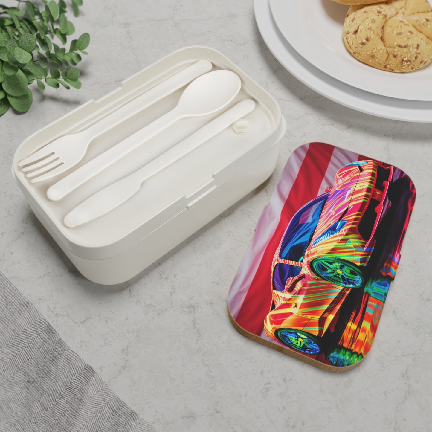 Bento Lunch Box Hyper Colorfull Ferrari 4