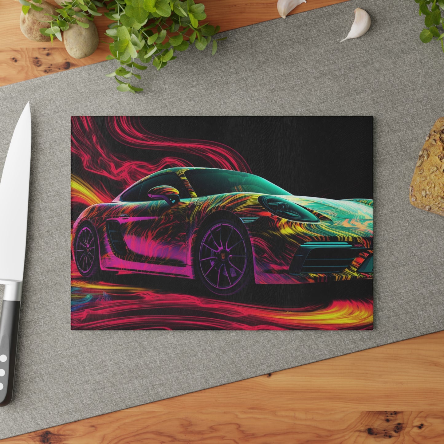 Glass Cutting Board Porsche Flair 1