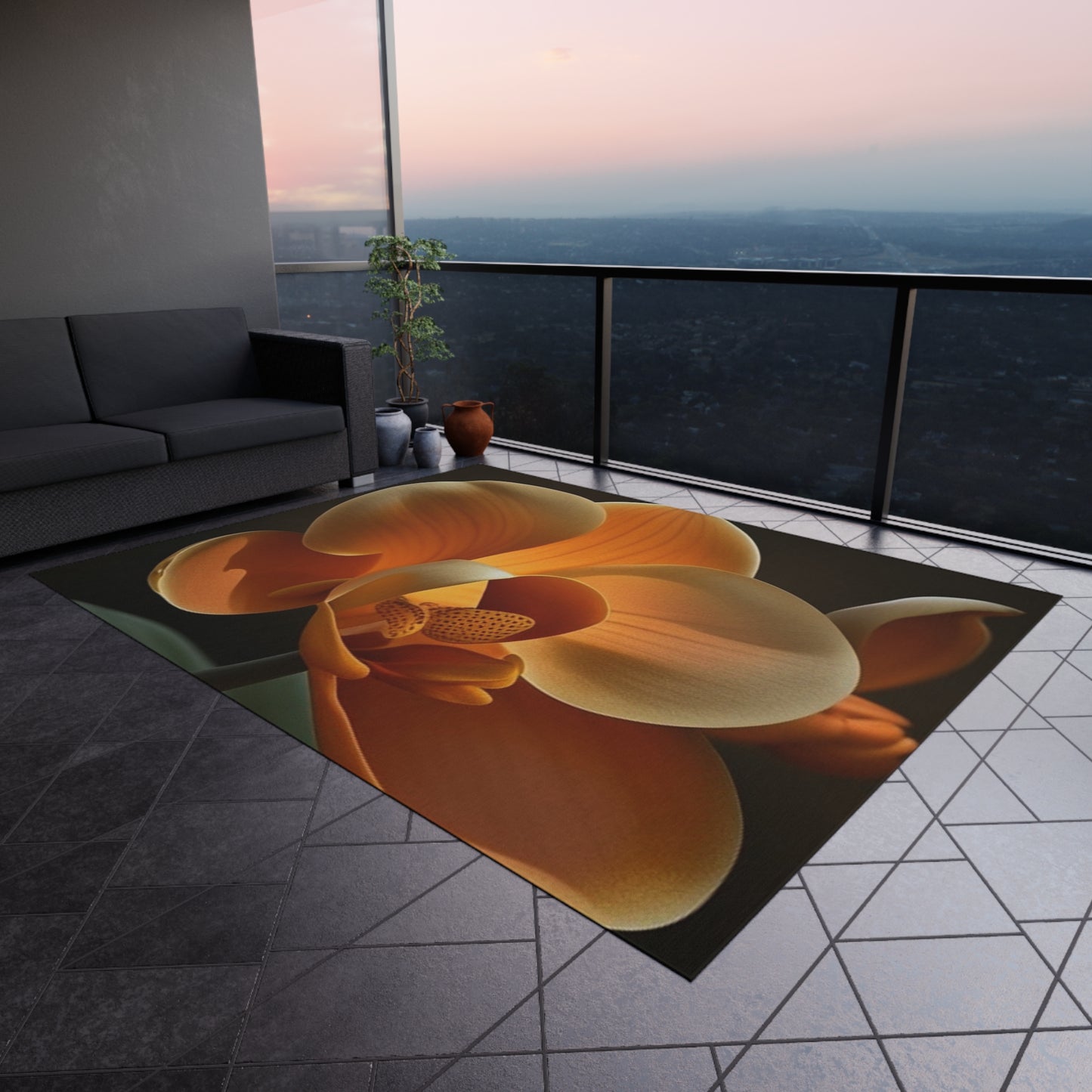 Outdoor Rug  Orange Orchid 4