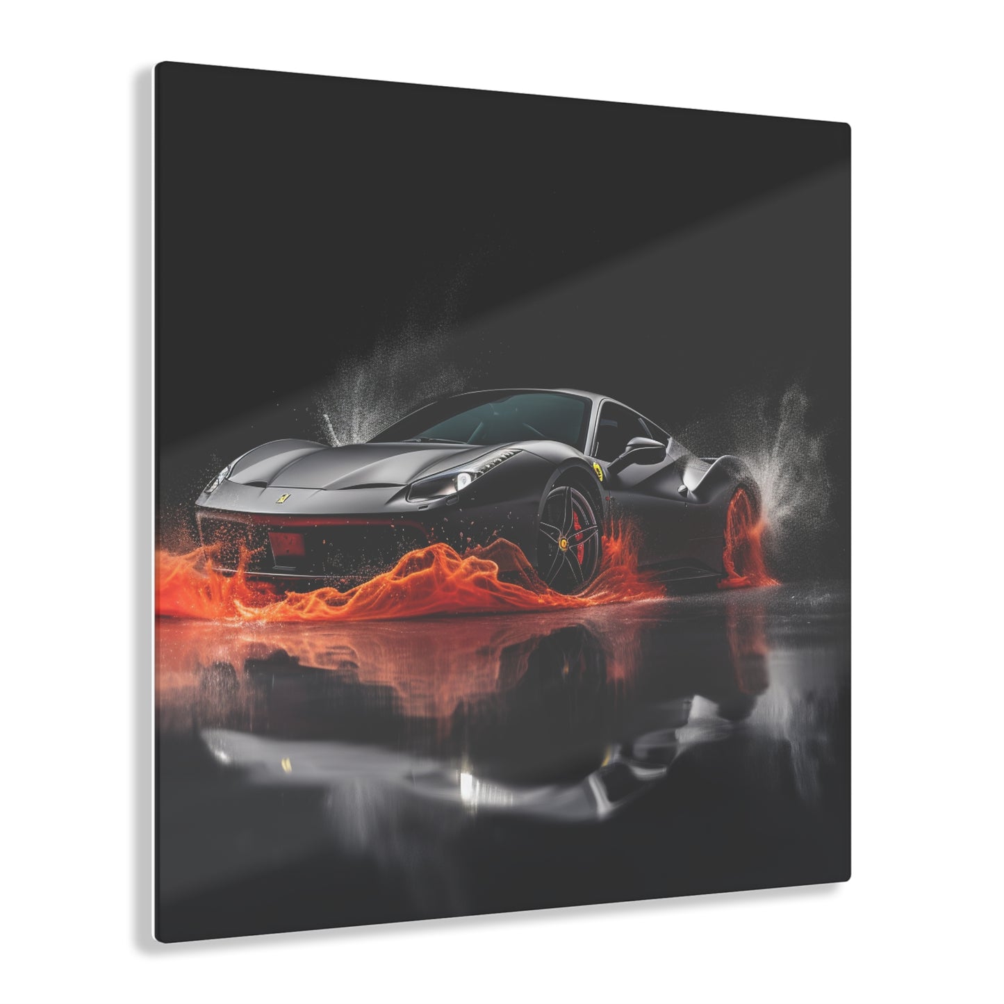 Acrylic Prints Ferrari Water Splash 3