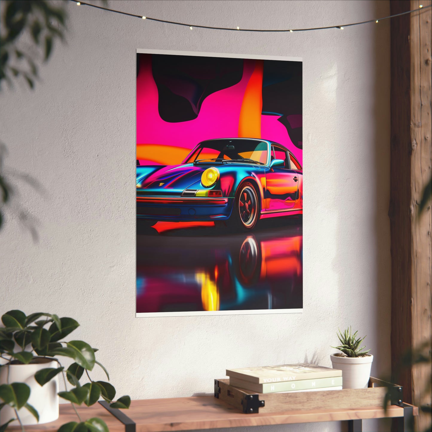 Premium Matte Vertical Posters Macro Porsche 2