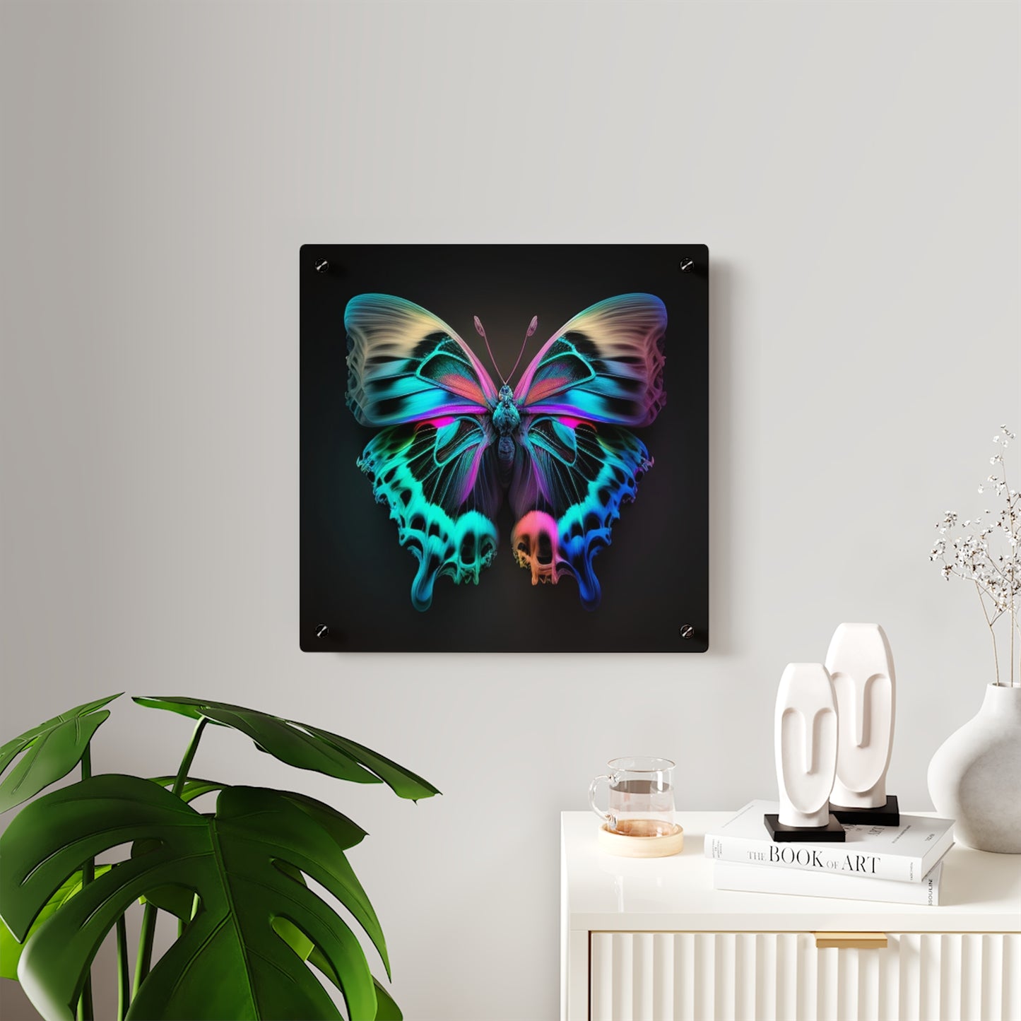 Acrylic Wall Art Panels Neon Butterfly Fusion 2