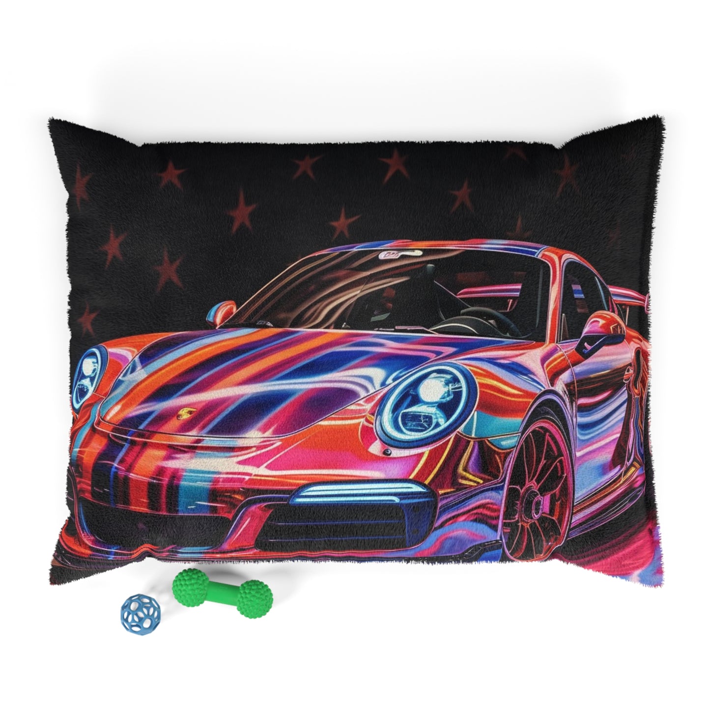 Pet Bed American Flag Colored Porsche 1