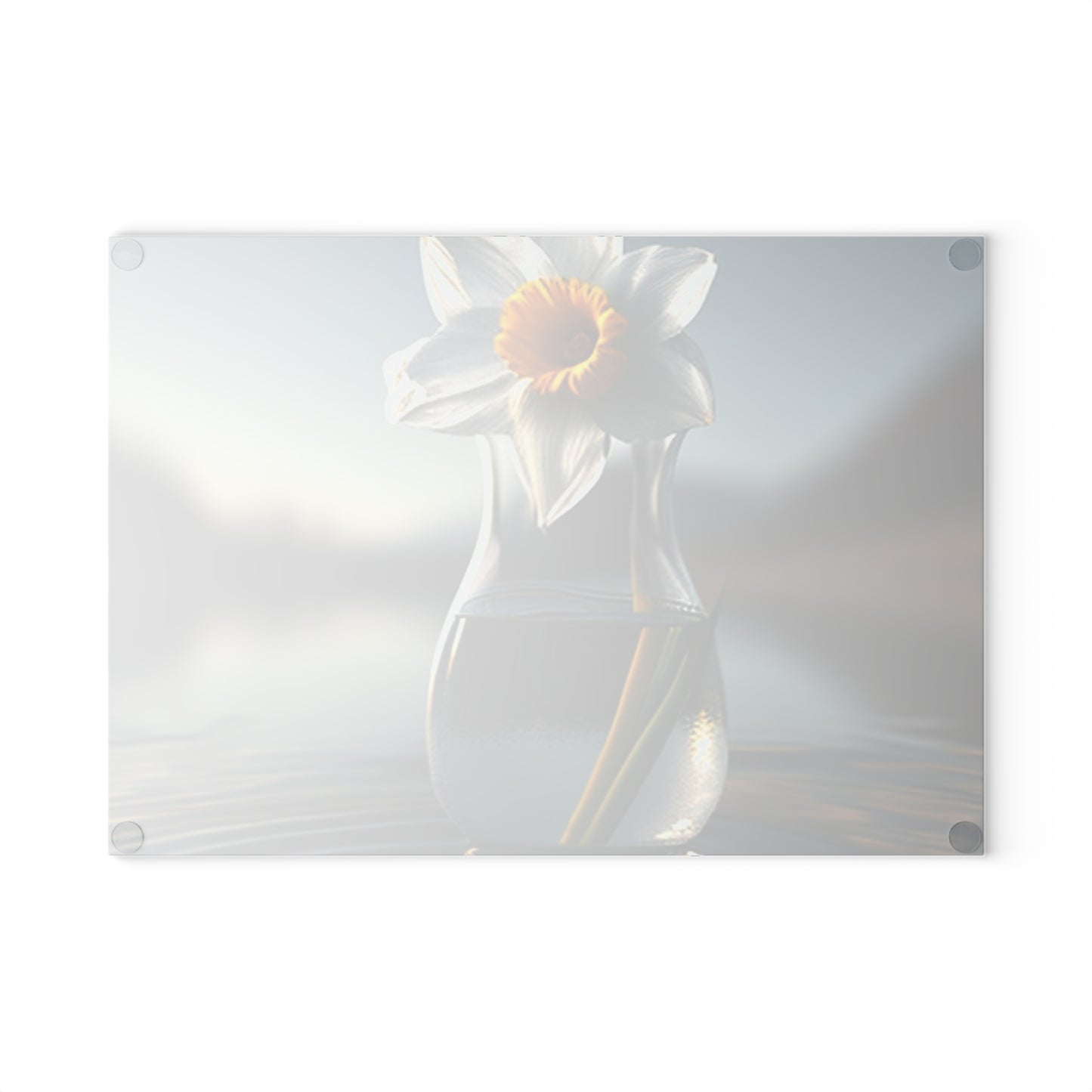 Glass Cutting Board Daffodil 3