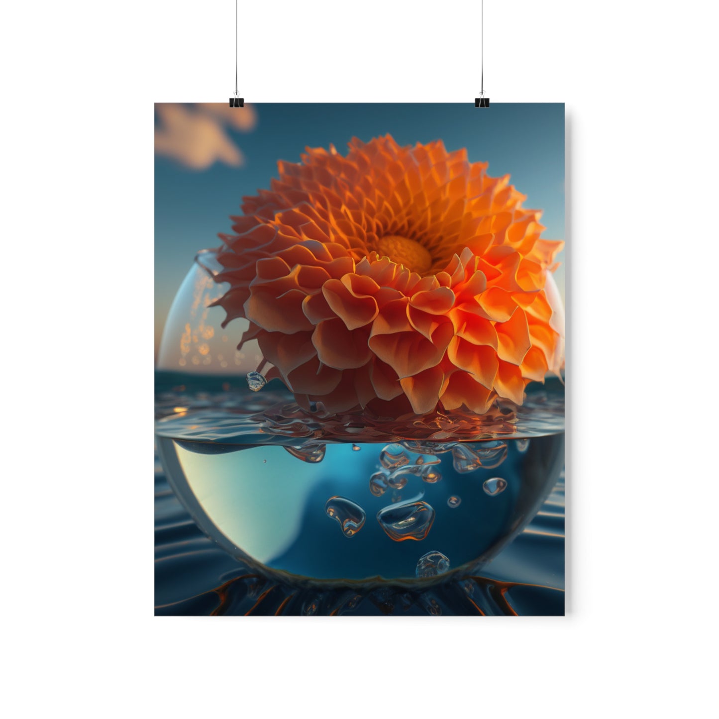 Premium Matte Vertical Posters Dahlia Orange 4