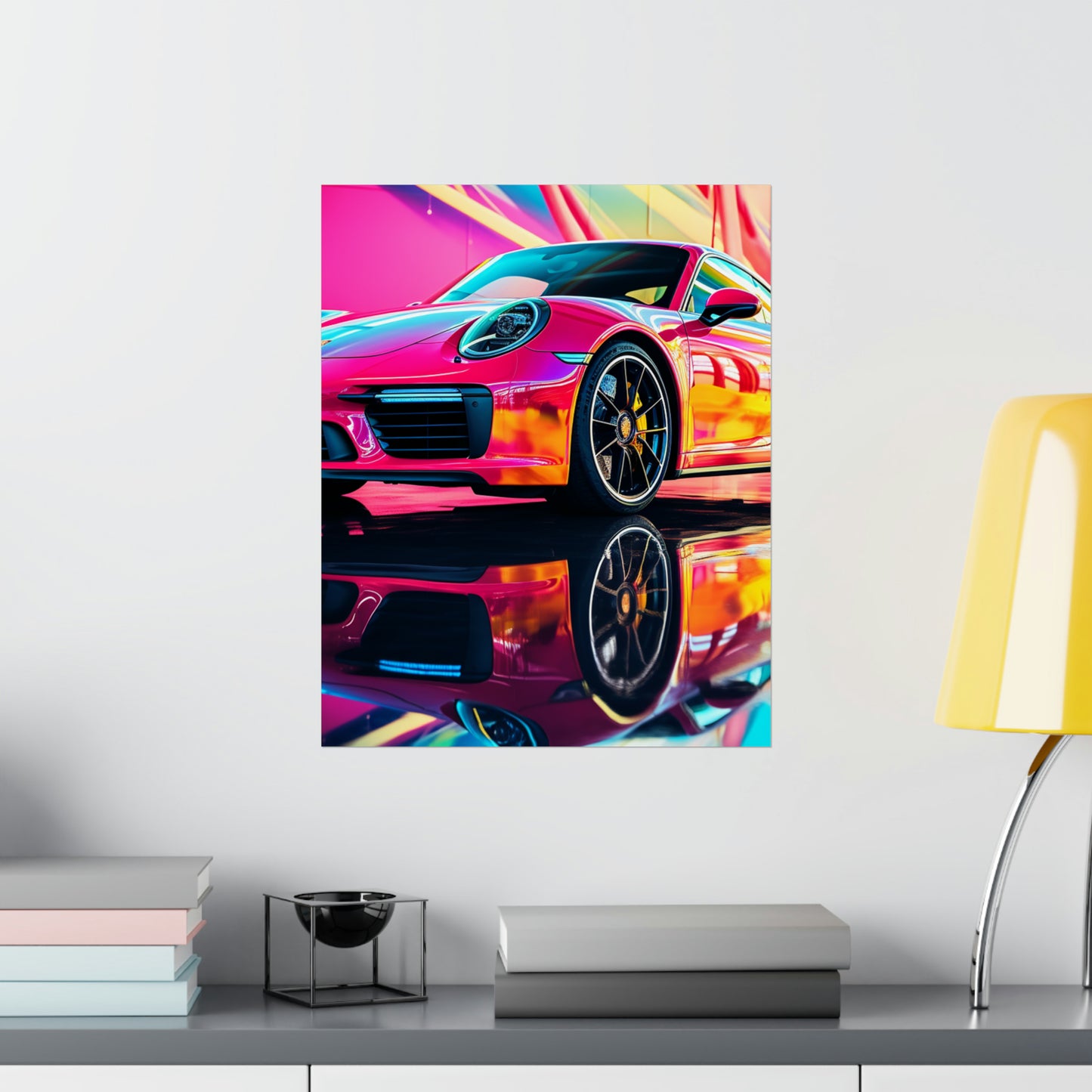 Premium Matte Vertical Posters Macro Porsche 4